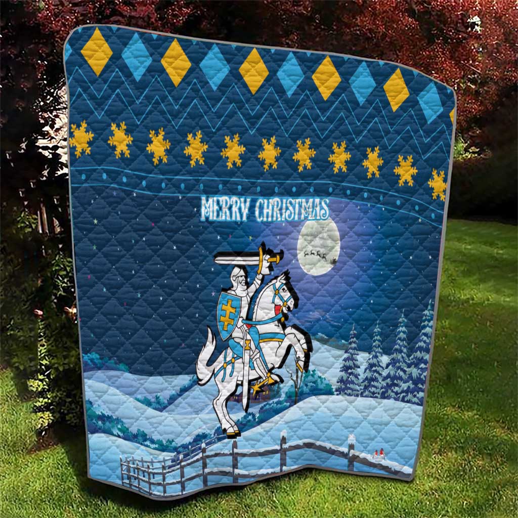 Lithuania Christmas Quilt Coat Of Arms Merry Xmas - Wonder Print Shop