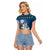 Lithuania Christmas Raglan Cropped T Shirt Coat Of Arms Merry Xmas - Wonder Print Shop