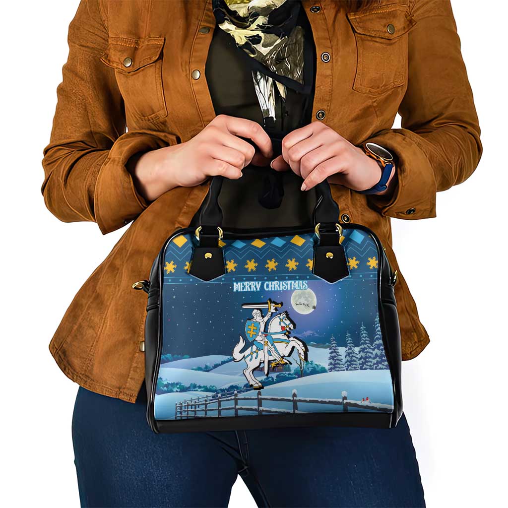 Lithuania Christmas Shoulder Handbag Coat Of Arms Merry Xmas