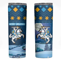 Lithuania Christmas Skinny Tumbler Coat Of Arms Merry Xmas - Wonder Print Shop