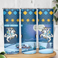 Lithuania Christmas Skinny Tumbler Coat Of Arms Merry Xmas - Wonder Print Shop