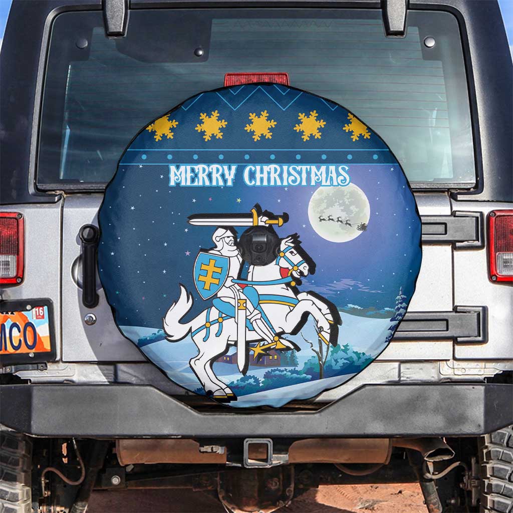 Lithuania Christmas Spare Tire Cover Coat Of Arms Merry Xmas - Wonder Print Shop