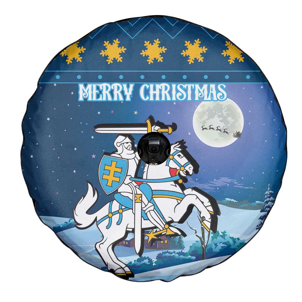 Lithuania Christmas Spare Tire Cover Coat Of Arms Merry Xmas - Wonder Print Shop
