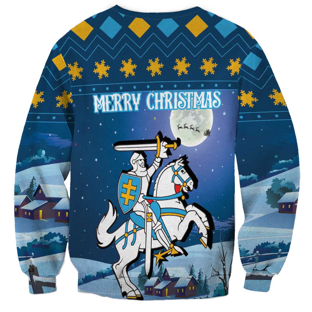 Lithuania Christmas Sweatshirt Coat Of Arms Merry Xmas - Wonder Print Shop