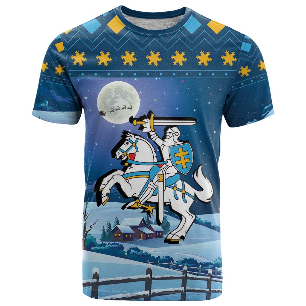 Lithuania Christmas T Shirt Coat Of Arms Merry Xmas - Wonder Print Shop