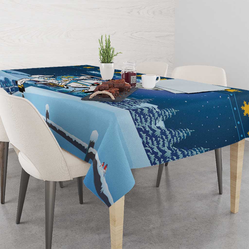 Lithuania Christmas Tablecloth Coat Of Arms Merry Xmas - Wonder Print Shop