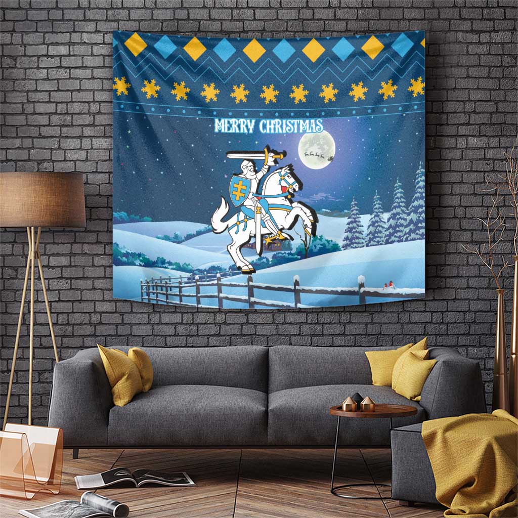 Lithuania Christmas Tapestry Coat Of Arms Merry Xmas - Wonder Print Shop