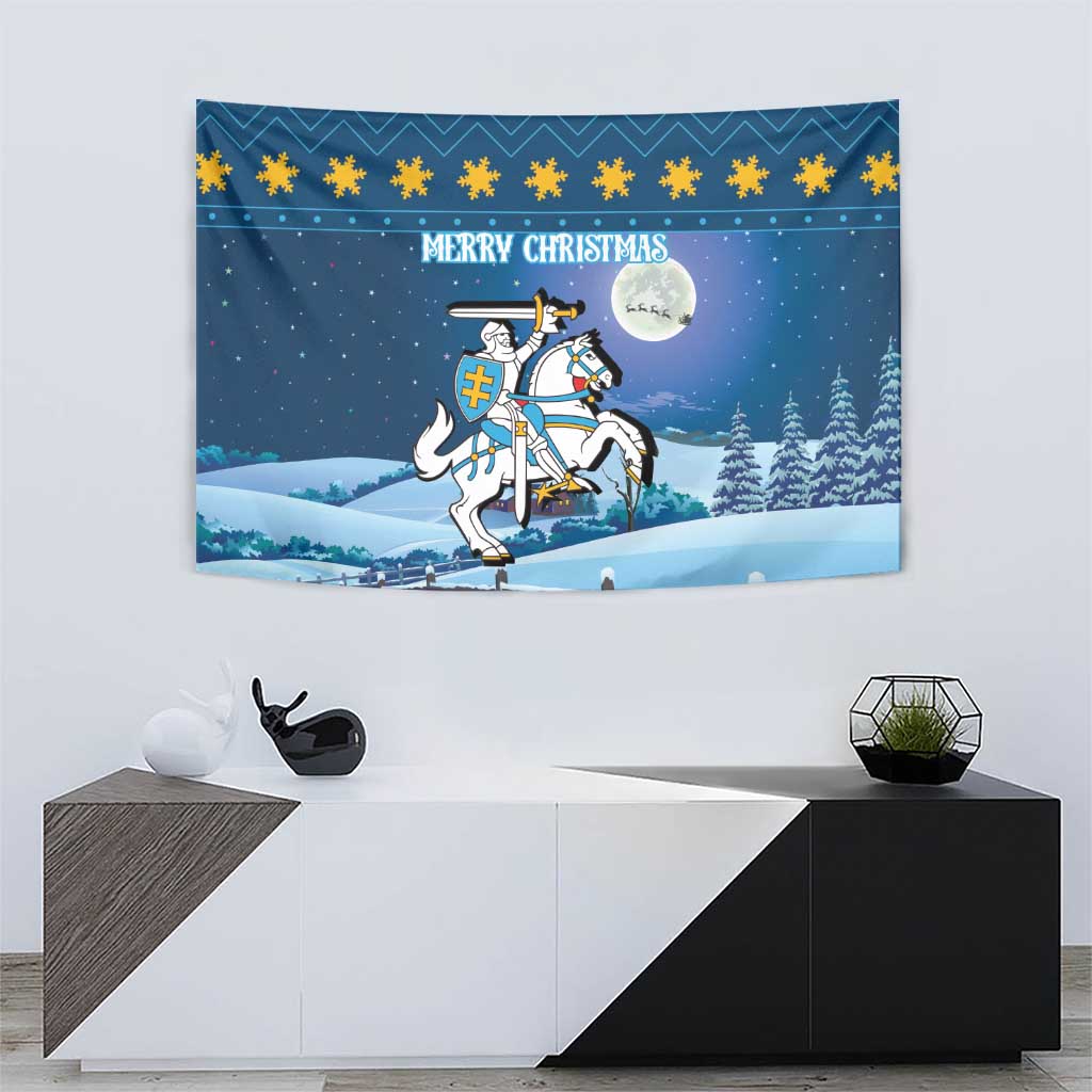 Lithuania Christmas Tapestry Coat Of Arms Merry Xmas - Wonder Print Shop