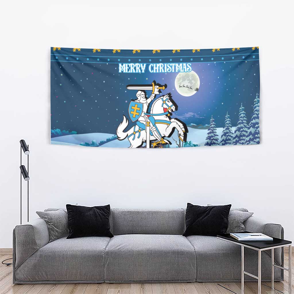 Lithuania Christmas Tapestry Coat Of Arms Merry Xmas - Wonder Print Shop