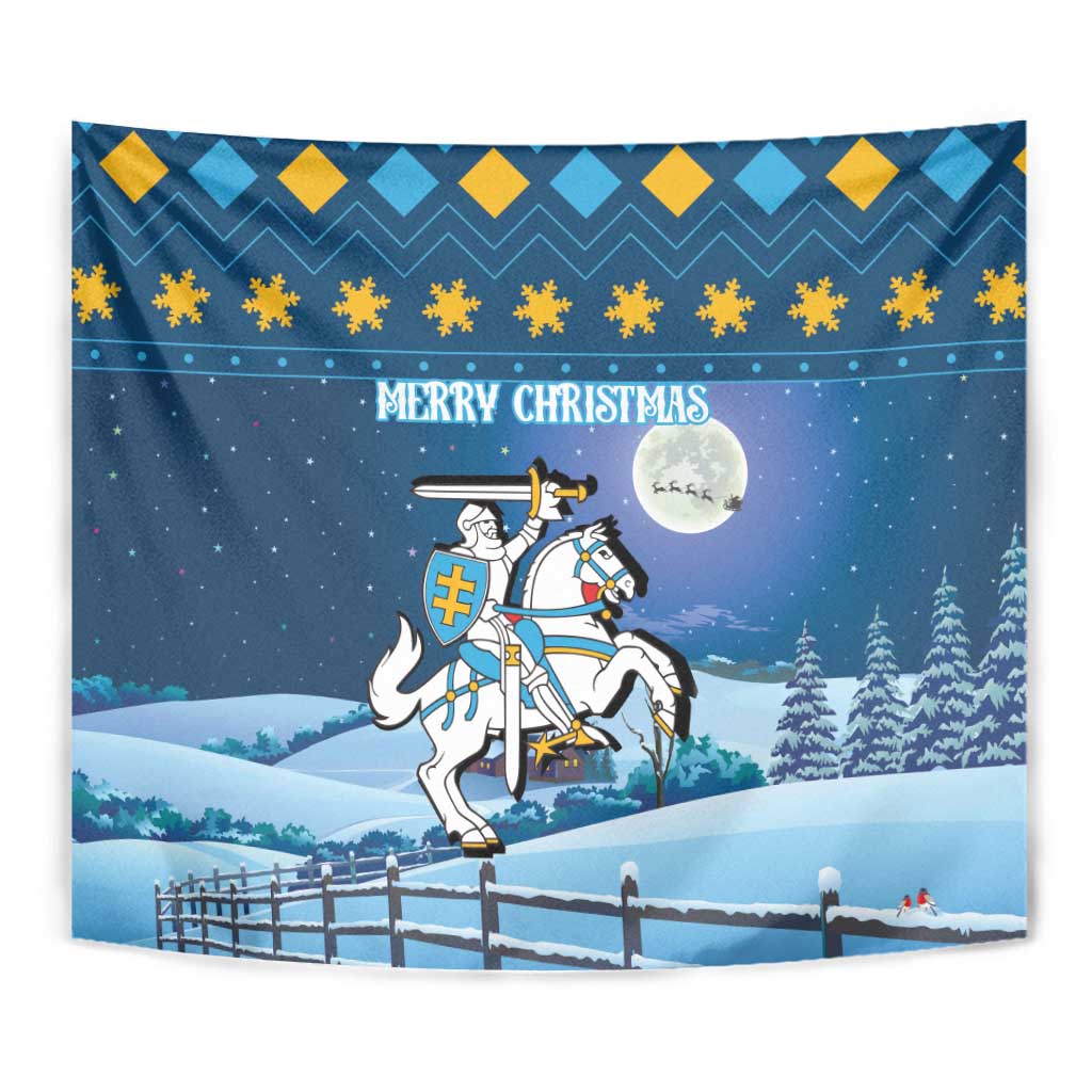Lithuania Christmas Tapestry Coat Of Arms Merry Xmas - Wonder Print Shop