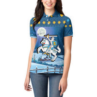 Lithuania Christmas Women Polo Shirt Coat Of Arms Merry Xmas - Wonder Print Shop