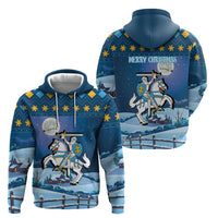 Lithuania Christmas Zip Hoodie Coat Of Arms Merry Xmas - Wonder Print Shop