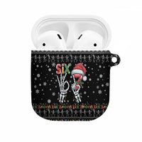 Six Seven Funny Skeleton Fingers Christmas AirPods Case Creepy Santa Skeleton Hands - Wonder Print Shop