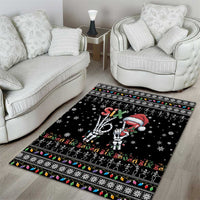 Six Seven Funny Skeleton Fingers Christmas Area Rug Creepy Santa Skeleton Hands - Wonder Print Shop