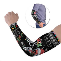 Six Seven Funny Skeleton Fingers Christmas Arm Sleeves Creepy Santa Skeleton Hands - Wonder Print Shop