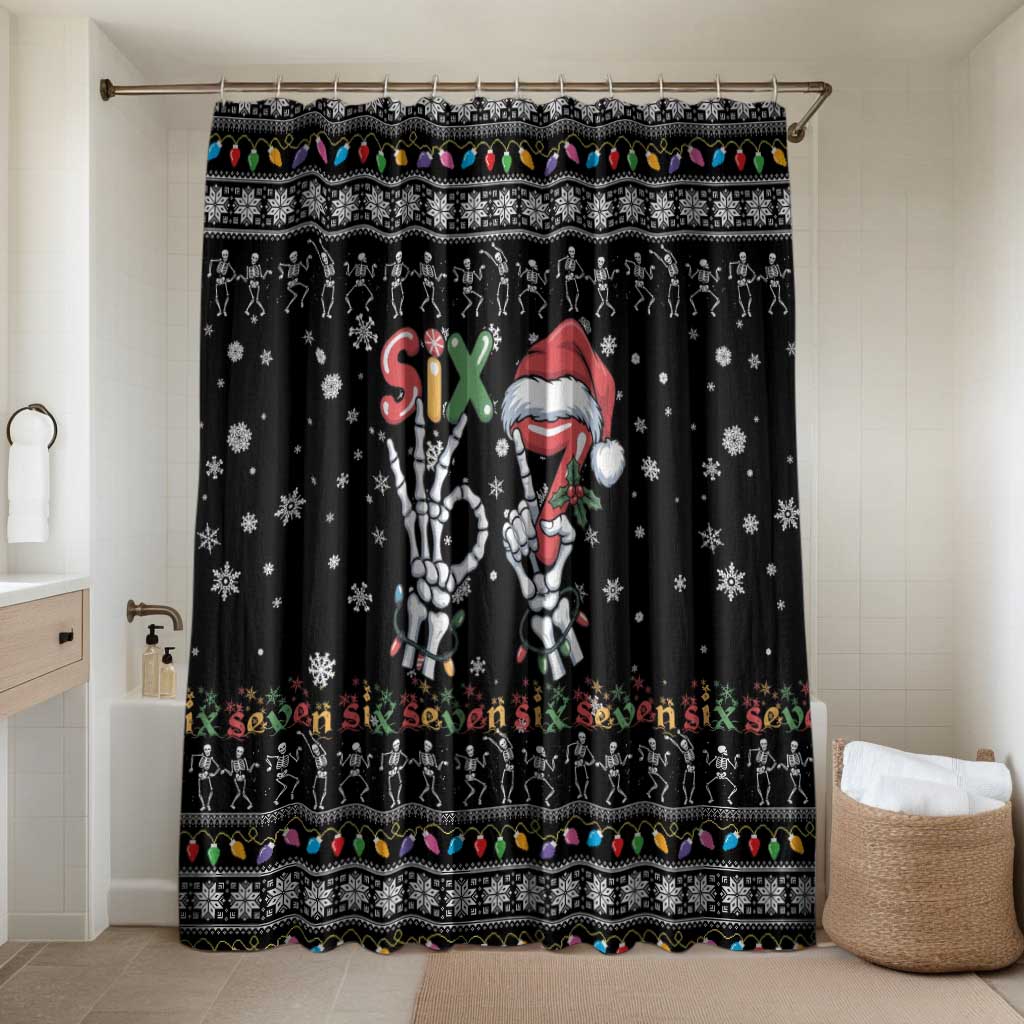 Six Seven Funny Skeleton Fingers Christmas Bathroom Set Creepy Santa Skeleton Hands - Wonder Print Shop
