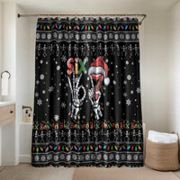 Six Seven Funny Skeleton Fingers Christmas Bathroom Set Creepy Santa Skeleton Hands - Wonder Print Shop