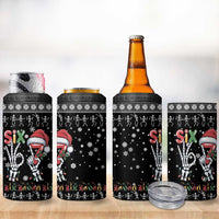 Six Seven Funny Skeleton Fingers Christmas 4 in 1 Can Cooler Tumbler Creepy Santa Skeleton Hands - Wonder Print Shop