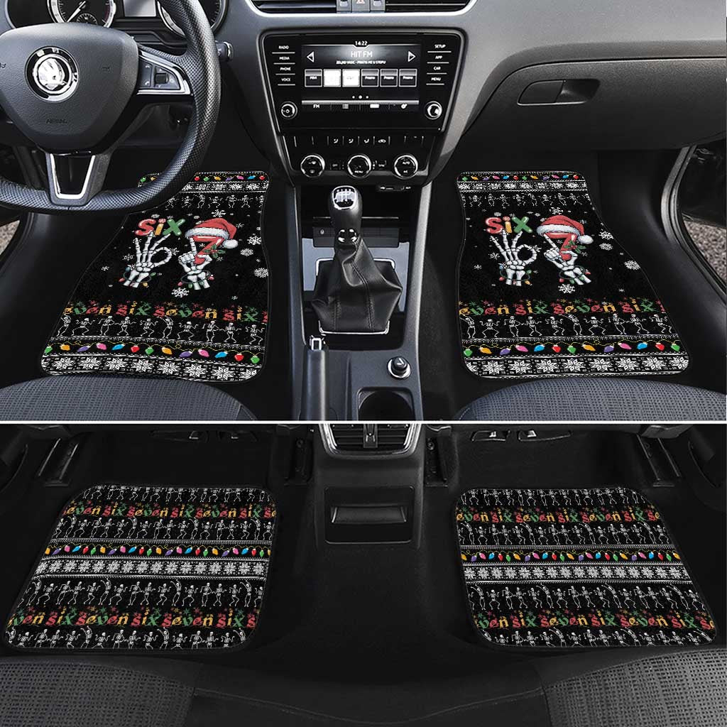 Six Seven Funny Skeleton Fingers Christmas Car Mats Creepy Santa Skeleton Hands - Wonder Print Shop