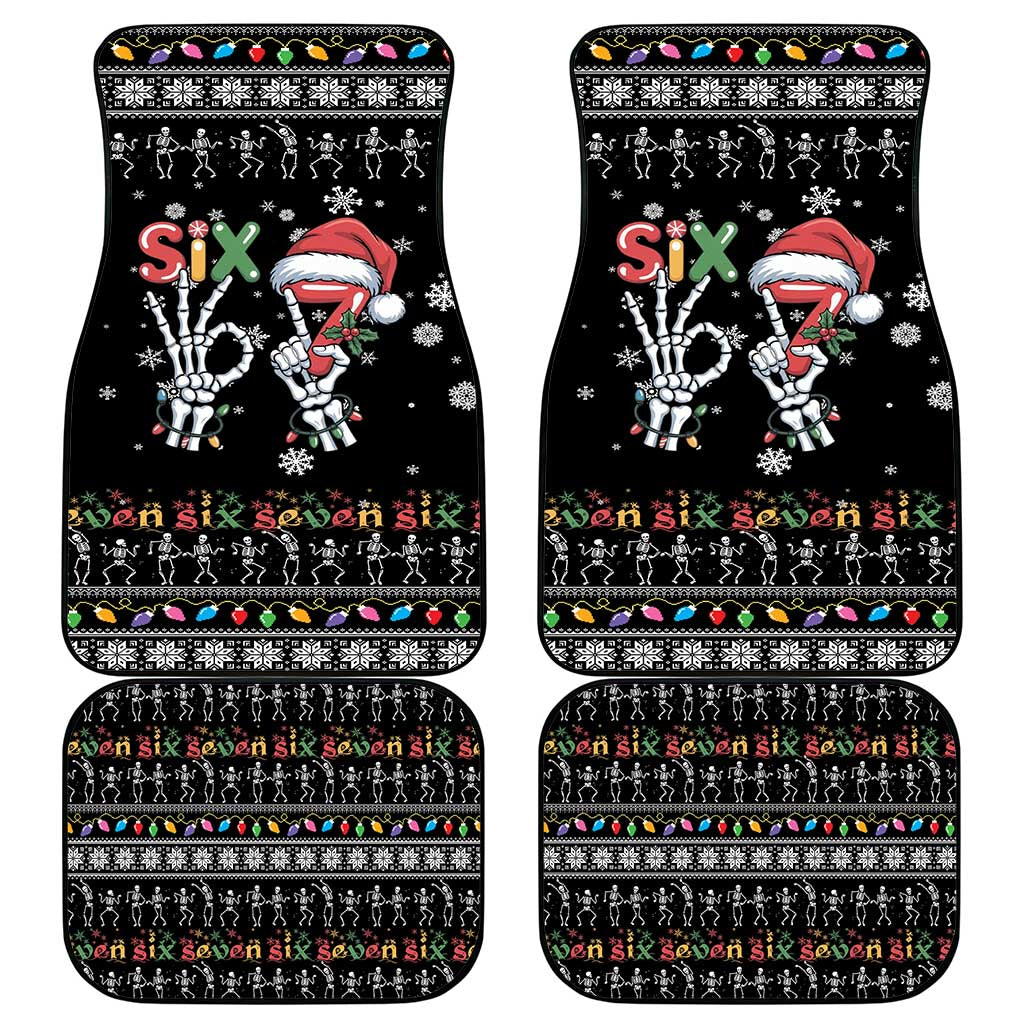 Six Seven Funny Skeleton Fingers Christmas Car Mats Creepy Santa Skeleton Hands - Wonder Print Shop