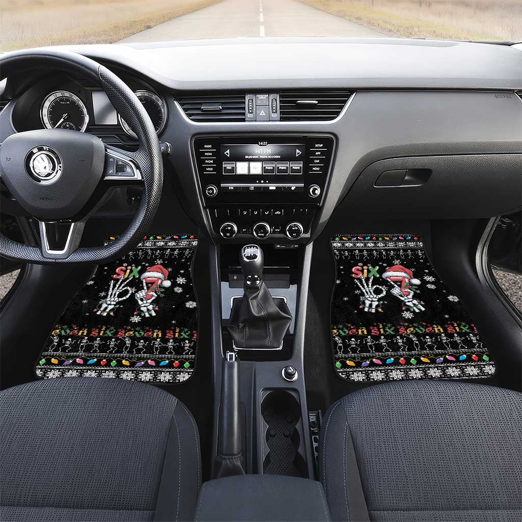 Six Seven Funny Skeleton Fingers Christmas Car Mats Creepy Santa Skeleton Hands - Wonder Print Shop