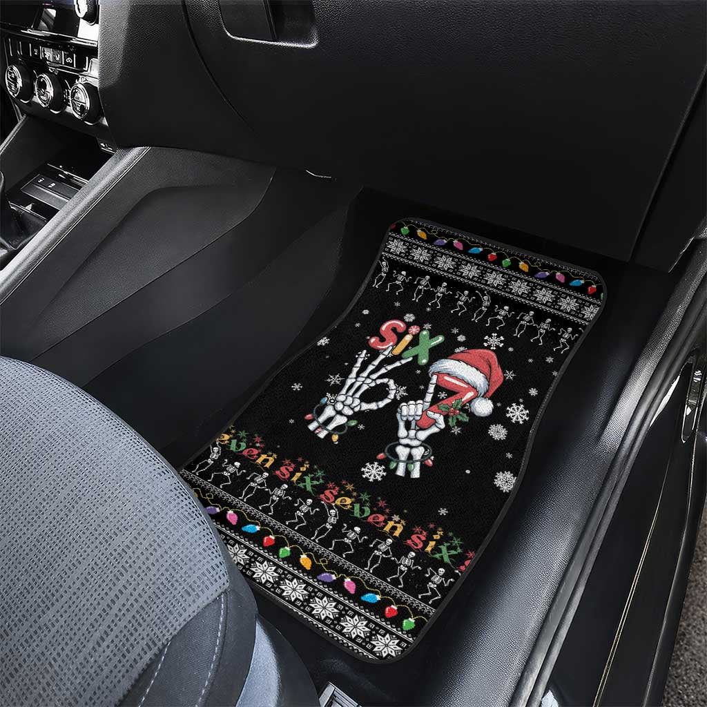 Six Seven Funny Skeleton Fingers Christmas Car Mats Creepy Santa Skeleton Hands - Wonder Print Shop