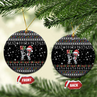 Six Seven Funny Skeleton Fingers Christmas Ceramic Ornament Creepy Santa Skeleton Hands - Wonder Print Shop