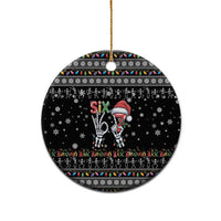 Six Seven Funny Skeleton Fingers Christmas Ceramic Ornament Creepy Santa Skeleton Hands - Wonder Print Shop