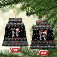 Six Seven Funny Skeleton Fingers Christmas Ceramic Ornament Creepy Santa Skeleton Hands - Wonder Print Shop