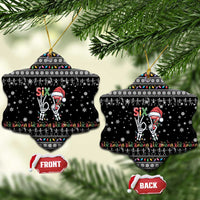 Six Seven Funny Skeleton Fingers Christmas Ceramic Ornament Creepy Santa Skeleton Hands - Wonder Print Shop
