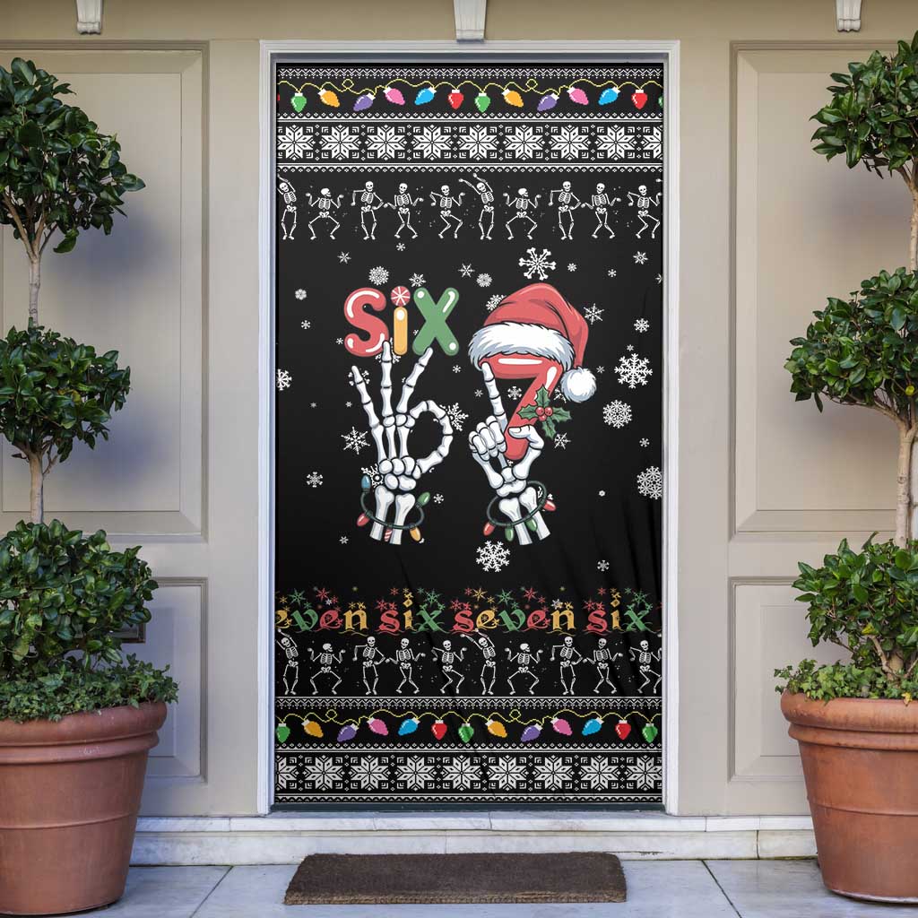 Six Seven Funny Skeleton Fingers Christmas Door Cover Creepy Santa Skeleton Hands - Wonder Print Shop