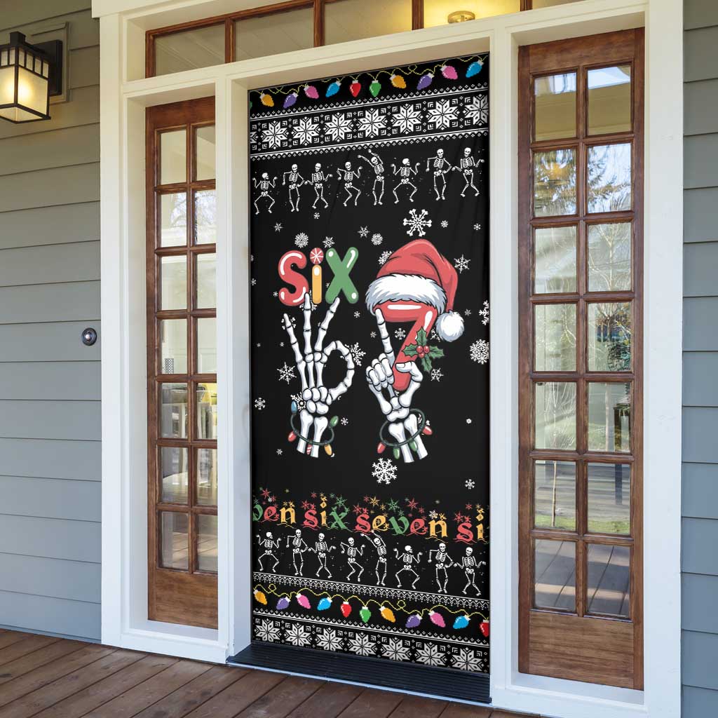 Six Seven Funny Skeleton Fingers Christmas Door Cover Creepy Santa Skeleton Hands - Wonder Print Shop