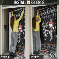 Six Seven Funny Skeleton Fingers Christmas Door Cover Creepy Santa Skeleton Hands - Wonder Print Shop