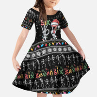 Six Seven Funny Skeleton Fingers Christmas Family Matching Mermaid Dress and Hawaiian Shirt Creepy Santa Skeleton Hands - Wonder Print Shop