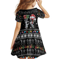 Six Seven Funny Skeleton Fingers Christmas Family Matching Mermaid Dress and Hawaiian Shirt Creepy Santa Skeleton Hands - Wonder Print Shop