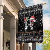Six Seven Funny Skeleton Fingers Christmas Garden Flag Creepy Santa Skeleton Hands - Wonder Print Shop