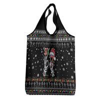 Six Seven Funny Skeleton Fingers Christmas Grocery Bag Creepy Santa Skeleton Hands - Wonder Print Shop