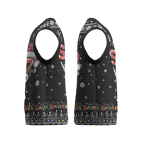 Six Seven Funny Skeleton Fingers Christmas Knitted V-Neck Vest Creepy Santa Skeleton Hands - Wonder Print Shop
