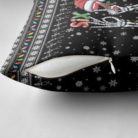 Six Seven Funny Skeleton Fingers Christmas Pillow Cover Creepy Santa Skeleton Hands - Wonder Print Shop