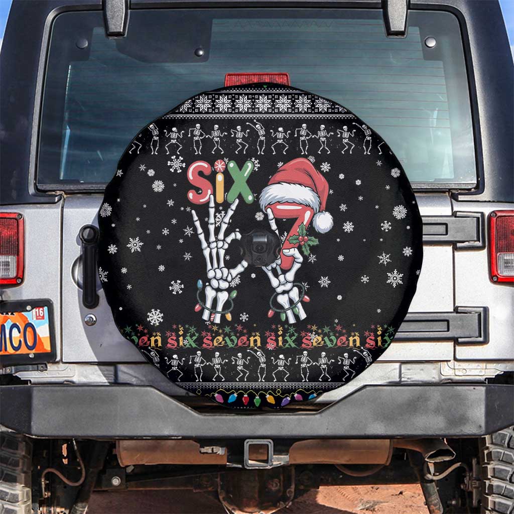Six Seven Funny Skeleton Fingers Christmas Spare Tire Cover Creepy Santa Skeleton Hands - Wonder Print Shop
