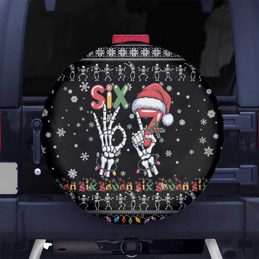 Six Seven Funny Skeleton Fingers Christmas Spare Tire Cover Creepy Santa Skeleton Hands - Wonder Print Shop