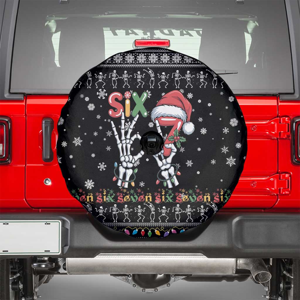 Six Seven Funny Skeleton Fingers Christmas Spare Tire Cover Creepy Santa Skeleton Hands - Wonder Print Shop