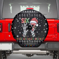 Six Seven Funny Skeleton Fingers Christmas Spare Tire Cover Creepy Santa Skeleton Hands - Wonder Print Shop