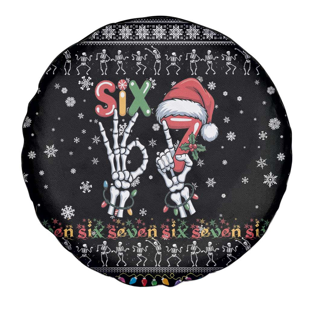 Six Seven Funny Skeleton Fingers Christmas Spare Tire Cover Creepy Santa Skeleton Hands - Wonder Print Shop