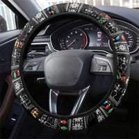Six Seven Funny Skeleton Fingers Christmas Steering Wheel Cover Creepy Santa Skeleton Hands - Wonder Print Shop