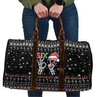 Six Seven Funny Skeleton Fingers Christmas Travel Bag Creepy Santa Skeleton Hands - Wonder Print Shop