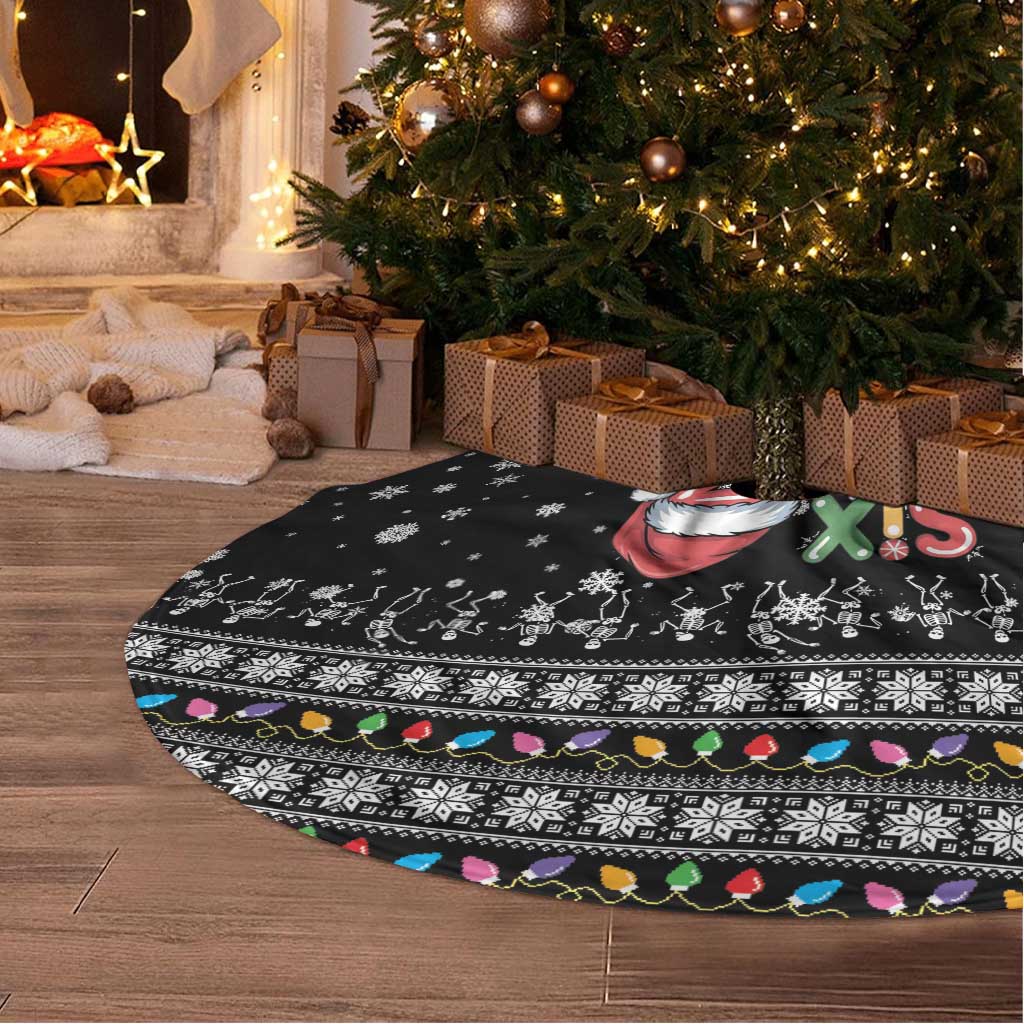 Six Seven Funny Skeleton Fingers Christmas Tree Skirt Creepy Santa Skeleton Hands - Wonder Print Shop