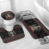 Six Seven Santa Skeleton Bathroom Set Funny Christmas Skull - Wonder Print Shop