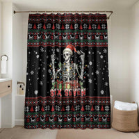 Six Seven Santa Skeleton Bathroom Set Funny Christmas Skull - Wonder Print Shop