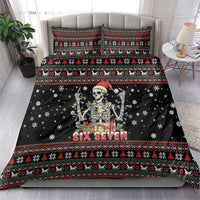 Six Seven Santa Skeleton Bedding Set Funny Christmas Skull - Wonder Print Shop